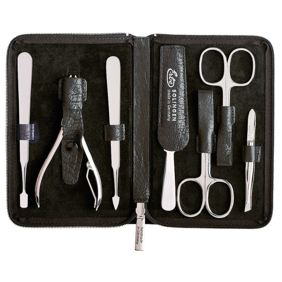 ERBE BuffaloZestaw do manicure z zamkiem błyskawicznym ' ', brązowy, 7 szt. Kuferki do makijażu 1 ct 1 szt.