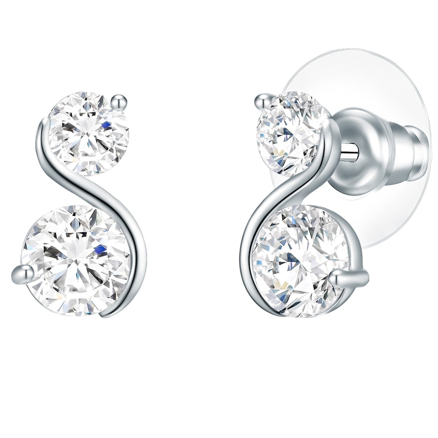 Lulu & Jane Stop metali Cyrkonia Kolczyki 1 ct Damski