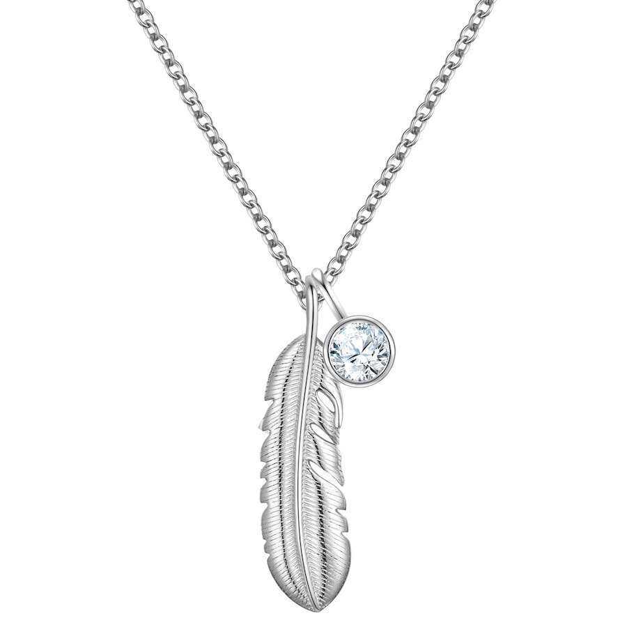 Rafaela Donata Łańcuszek Pióro z Srebro wysokiej próby w Srebrny Naszyjniki 1 ct Damski