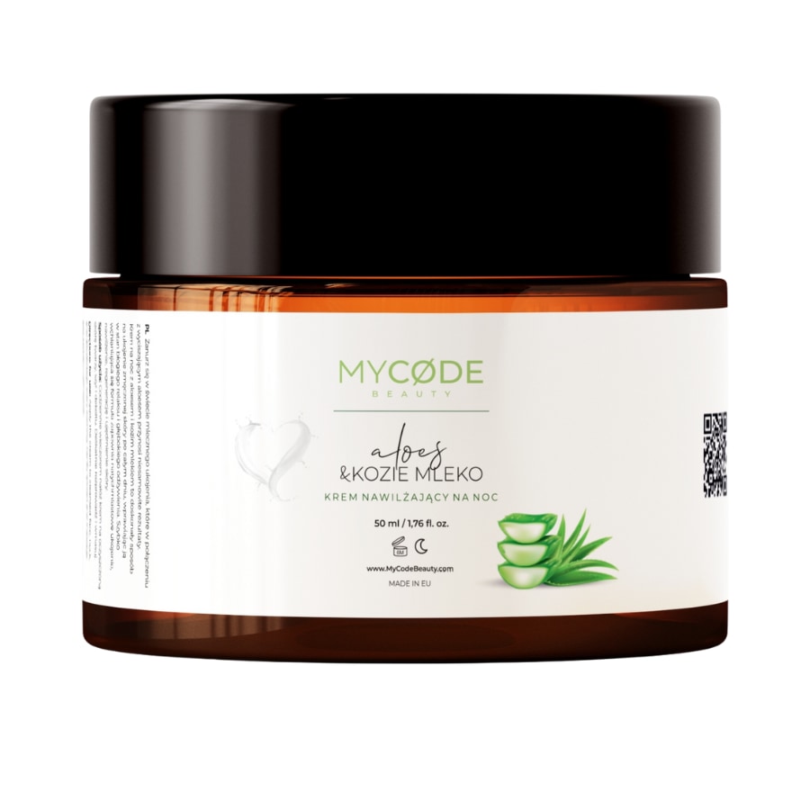 MyCode Beauty Krem mocno nawilżający na noc Aloes & Kozie Mleko Kremy do twarzy 50 ml