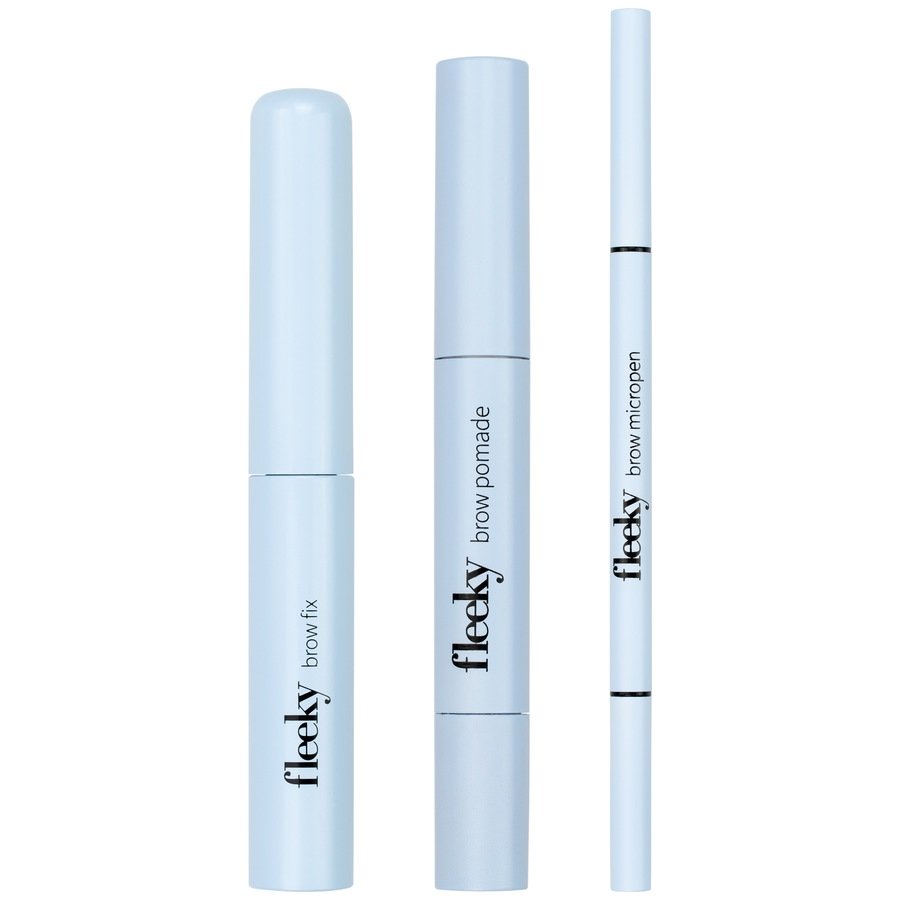 Fleeky Zestaw do Brwi - Pomada, Żel i Precyzyjna Kredka Akcesoria 17 g Brąz