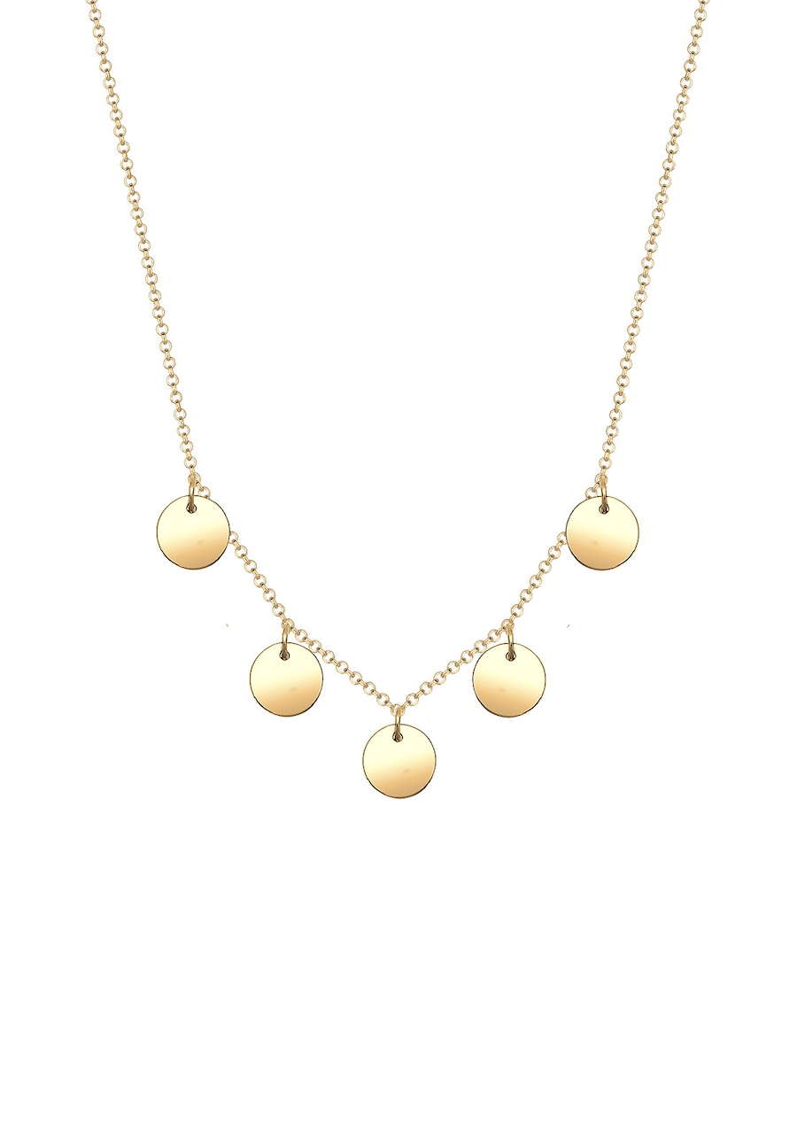 Elli Damskie Koło Geo Minimal w srebrze próby 925 Sterling Silver Naszyjniki 1 ct