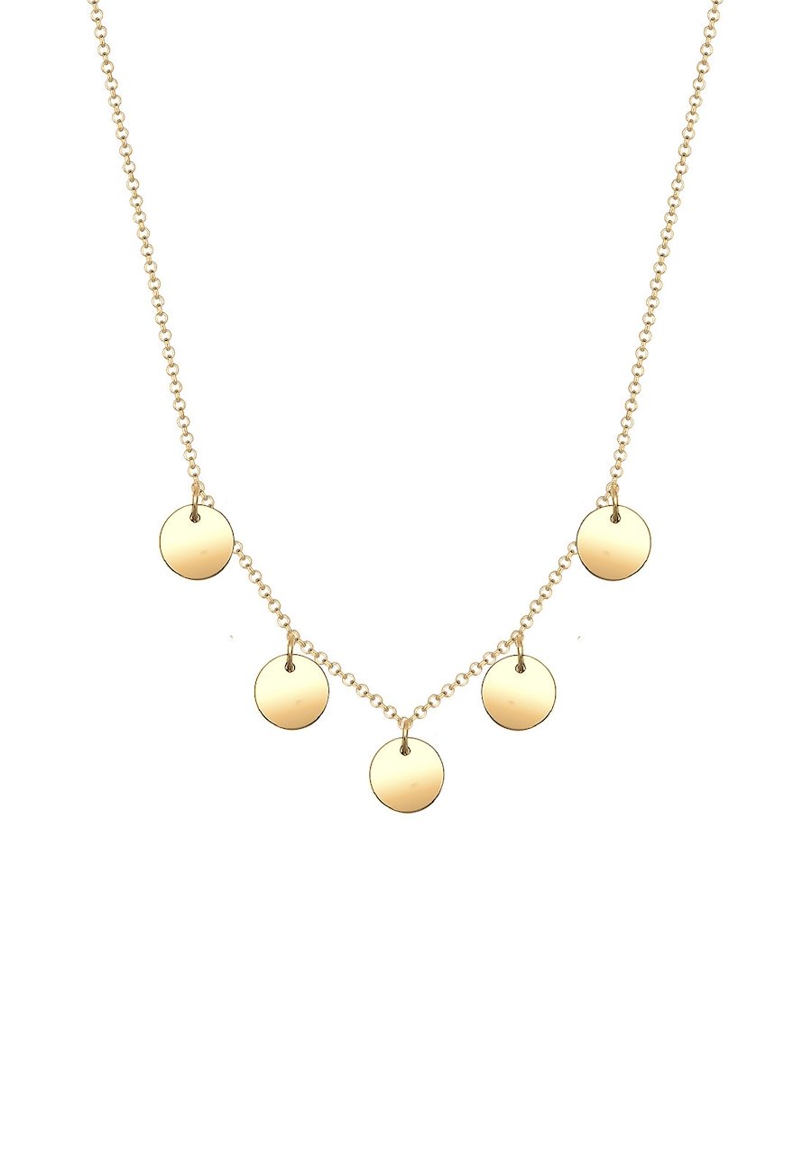 Elli Damskie Koło Geo Minimal w srebrze próby 925 Sterling Silver Naszyjniki 1 ct