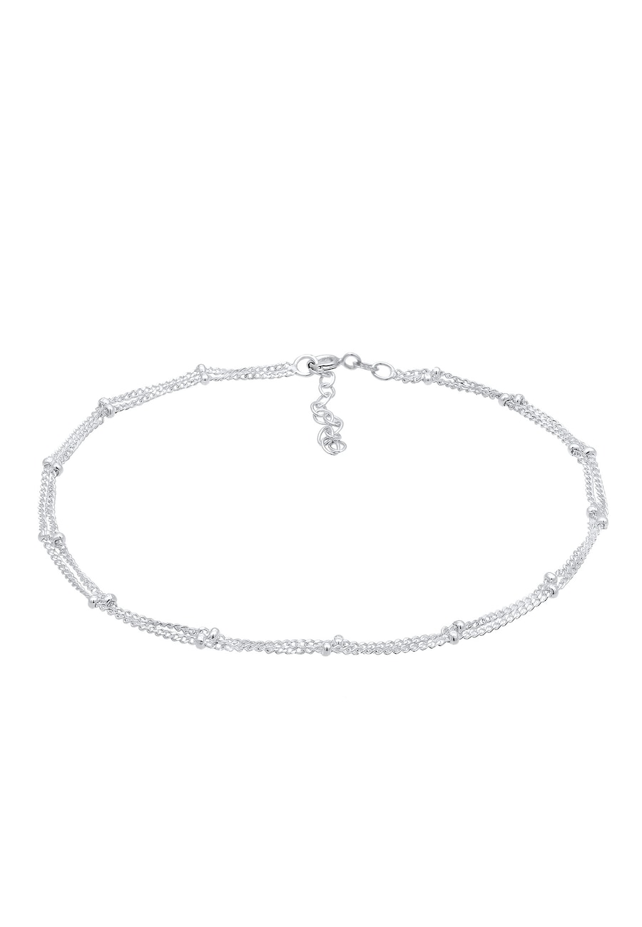 Elli Damska zawieszka kulka ponadczasowy Basic w srebrze próby 925 Sterling Silver Bransoletki na nogę 1 ct Damski