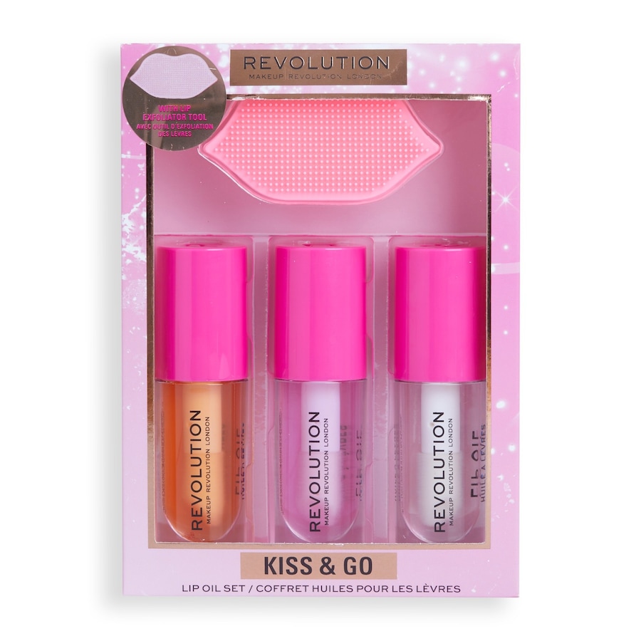 REVOLUTION Revolution Kiss & Go Glaze Lip Care Gift Set Zestawy do makijażu ust 1 ct