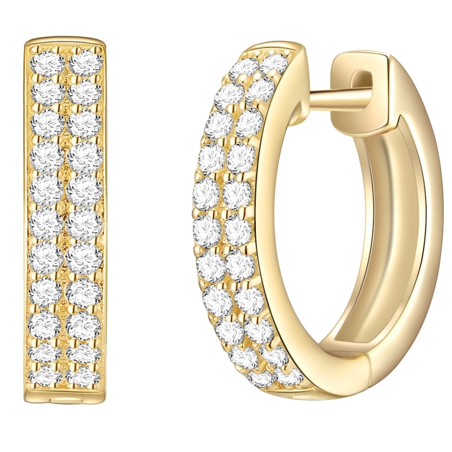 Rafaela Donata Srebrne kolczyki kreole srebro wysokiej próby Cyrkonia srebrny Kolczyki koła 1 ct Damski