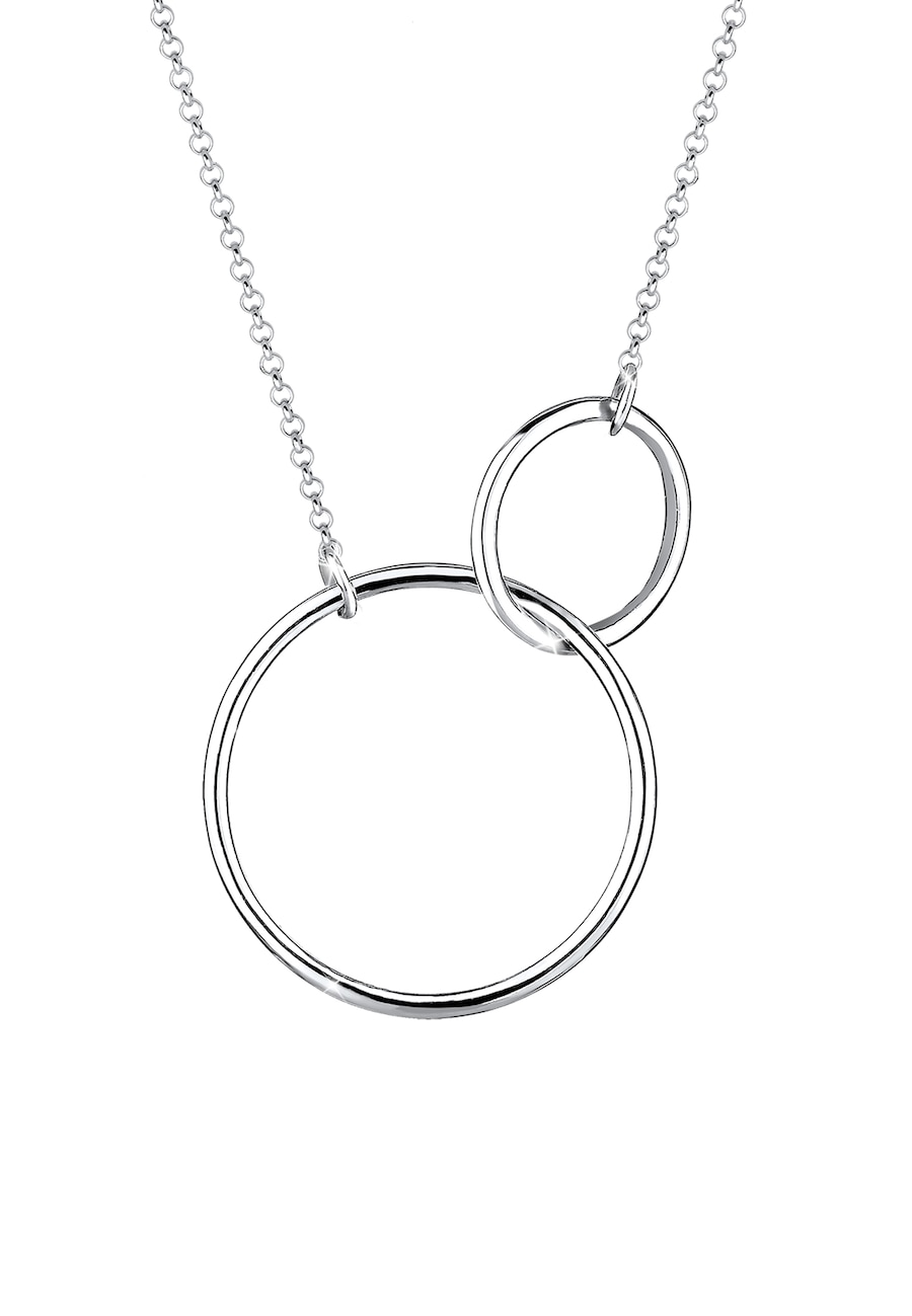 Elli Elli Naszyjnik Kreis Rund Ring Geo Trend 925 Sterling Silber Naszyjniki 1 ct Damski