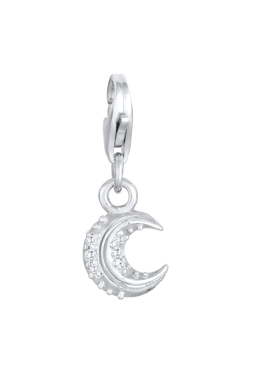 Nenalina Damski Charm Półksiężyc mieniący się kryształami cyrkonii w srebrze próby 925 Sterling Silver Wisiorki 1 ct