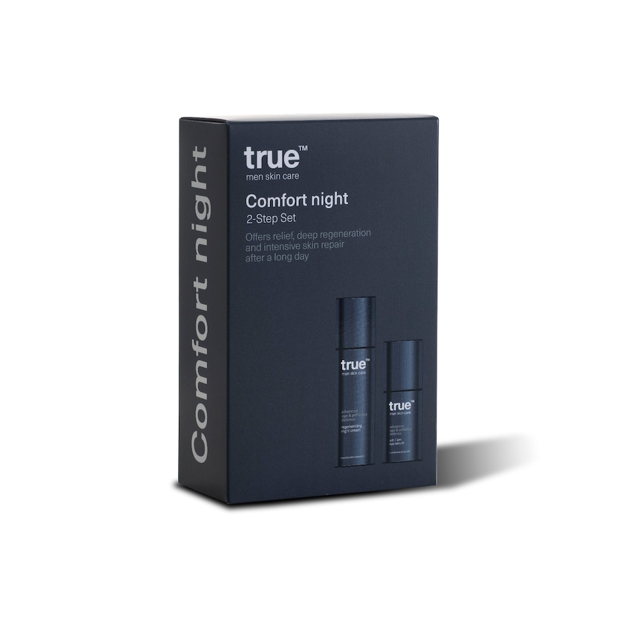 TRUE MEN SKIN CARE Comfort Night set consists of 2 products: regenerating night cream + am/pm eye serum Zestawy do pielęgnacji twarzy 1 ct
