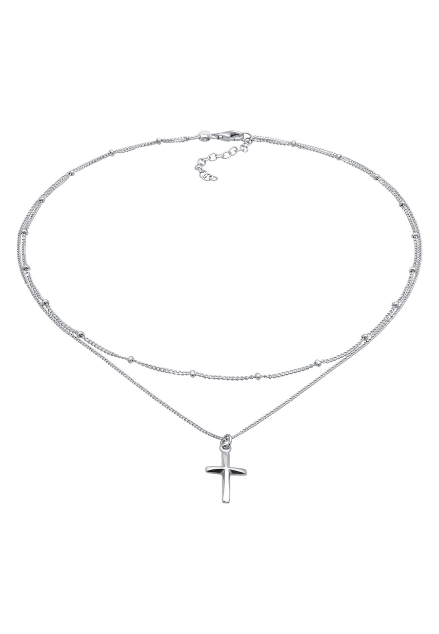 Elli Damski choker wisiorek krzyż ze srebra próby 925 Sterling Silver Naszyjniki 1 ct