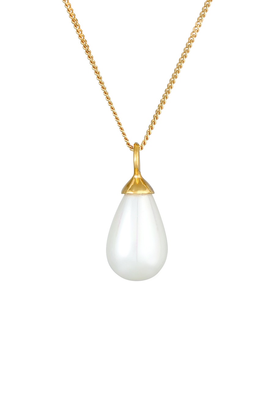 Nenalina Damski wisiorek kropla Classic z perłą słodkowodną w srebrze próby 925 Naszyjniki 1 ct