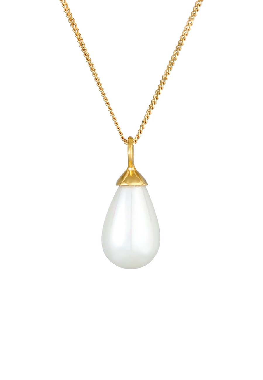 Nenalina Damski wisiorek kropla Classic z perłą słodkowodną w srebrze próby 925 Naszyjniki 1 ct