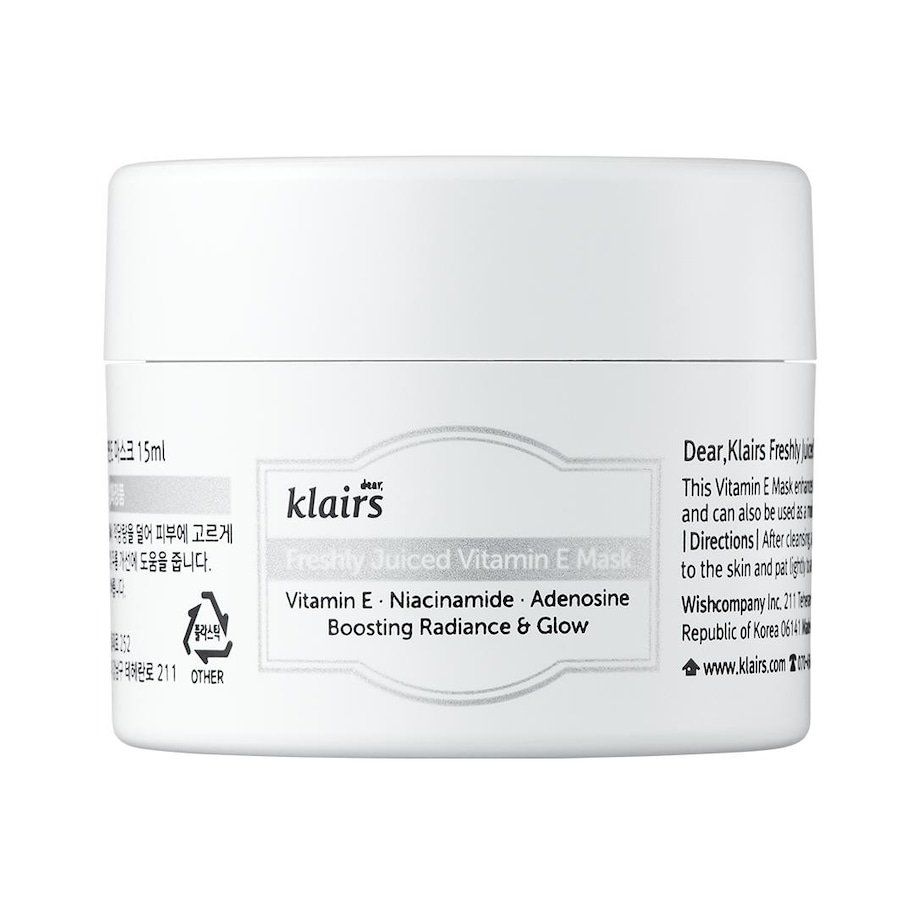 Dear Klairs Freshly Juiced Vitamin E Mask Maseczki rozświetlające 90 ml