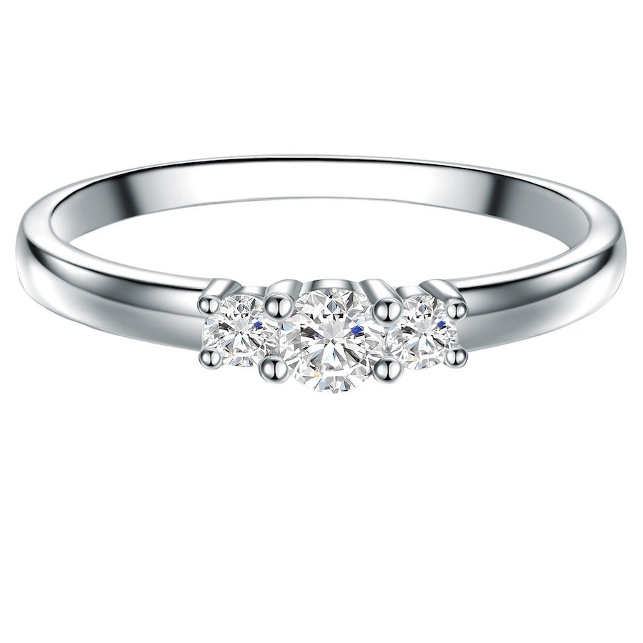 Trilani Srebrny pierścionek srebro wysokiej próby Topaz srebrny Pierścionki 1 ct Damski