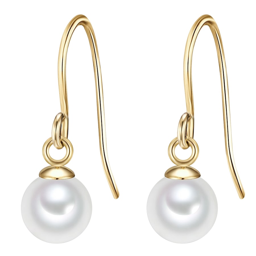 Glanzstücke München Kolczyki wiszące srebrne srebro wysokiej próby Perła hodowlana słodkowodna różowe złoto 1 ct Damski