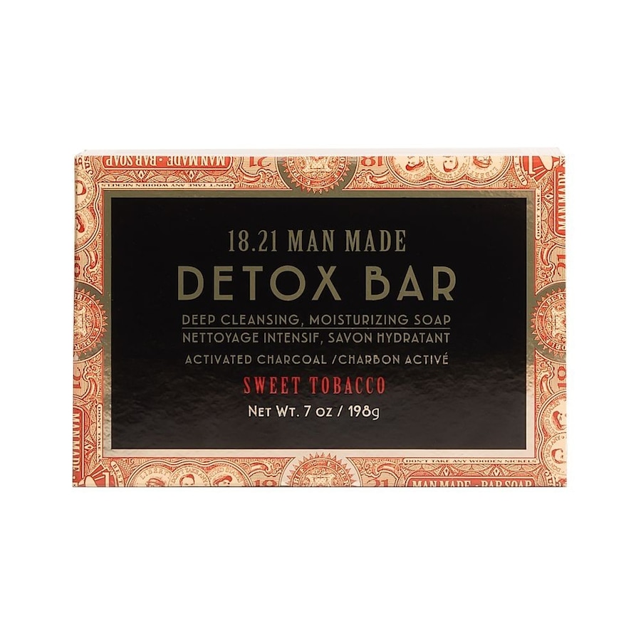 18.21 Man Made Detox Bar Soap Sweet Tobacco Detoksykująco-nawilżające mydło w kostce Kąpiel 198 g