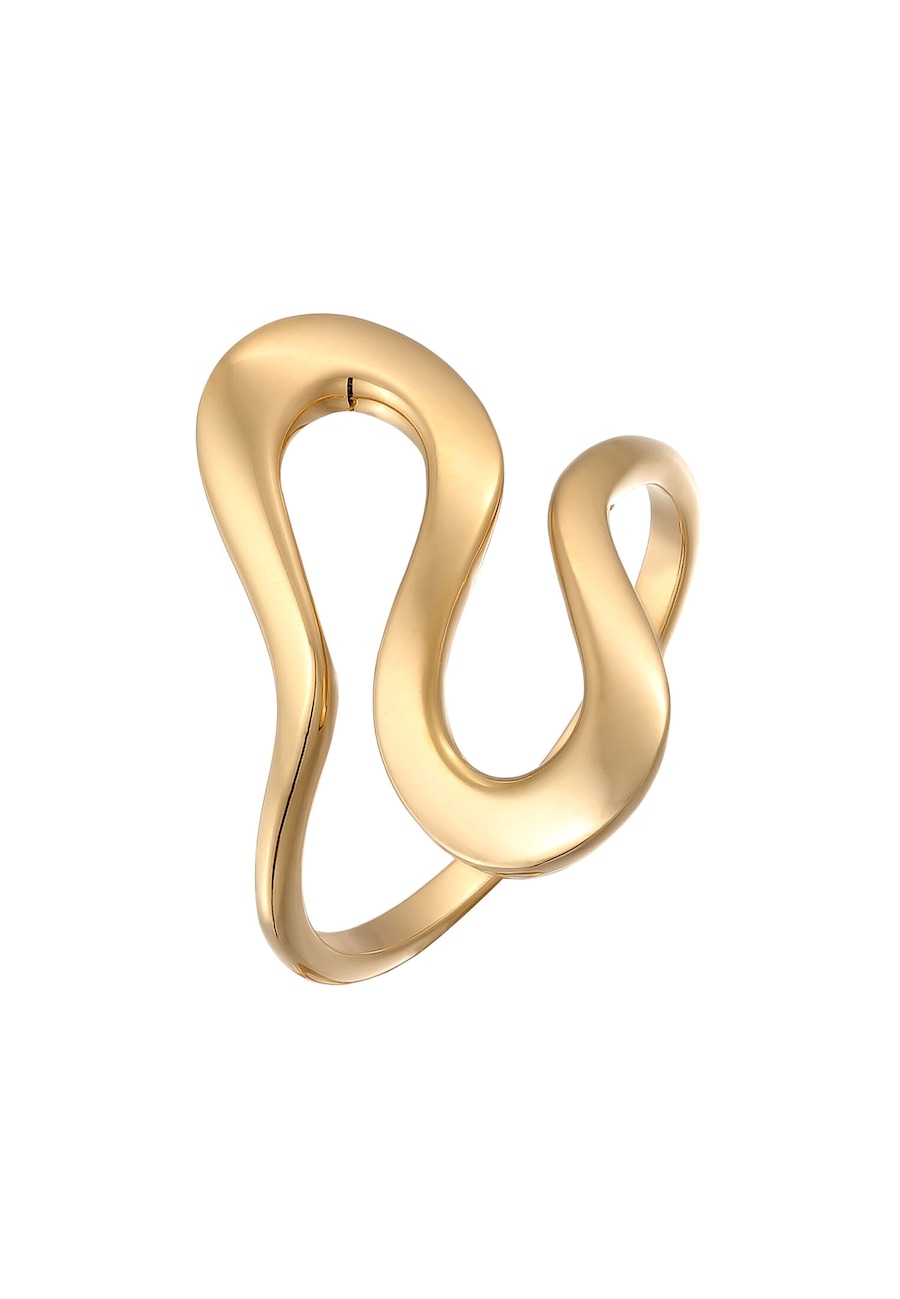 Elli Pierścionek damski Fala Srebro 925 Uroczysty wieczór Pierścionki 1 ct Damski