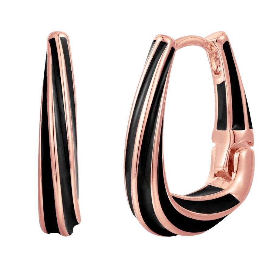 Yokoamii Kolczyki Mosiadz Różowy złoty Kolczyki koła 1 ct Damski