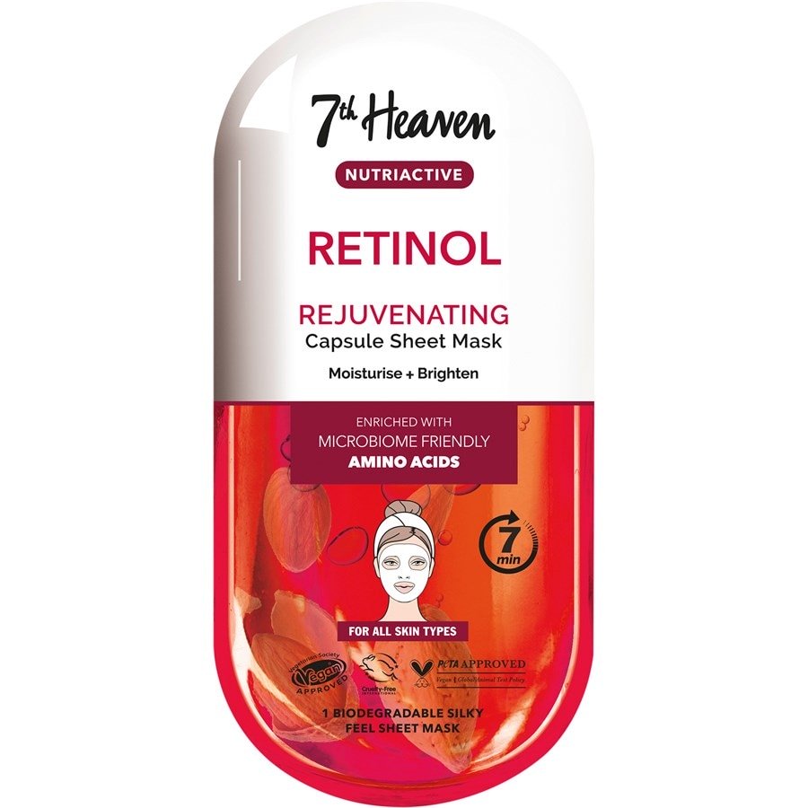 7th. Heaven Retinol Rejuvenating Capsule Mask Maseczki przeciwzmarszczkowe 1 ct Damski