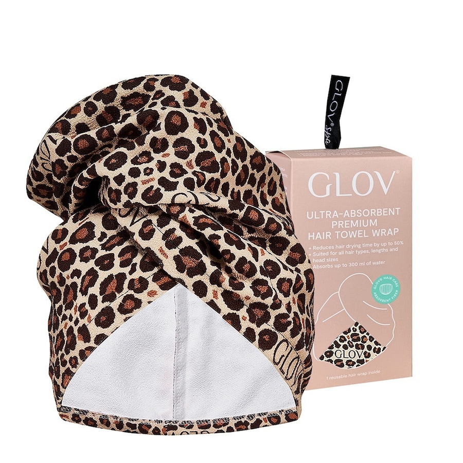 GLOV GLOV Hair Wrap Turban Cheetah Ręczniki 1 ct Brązowy