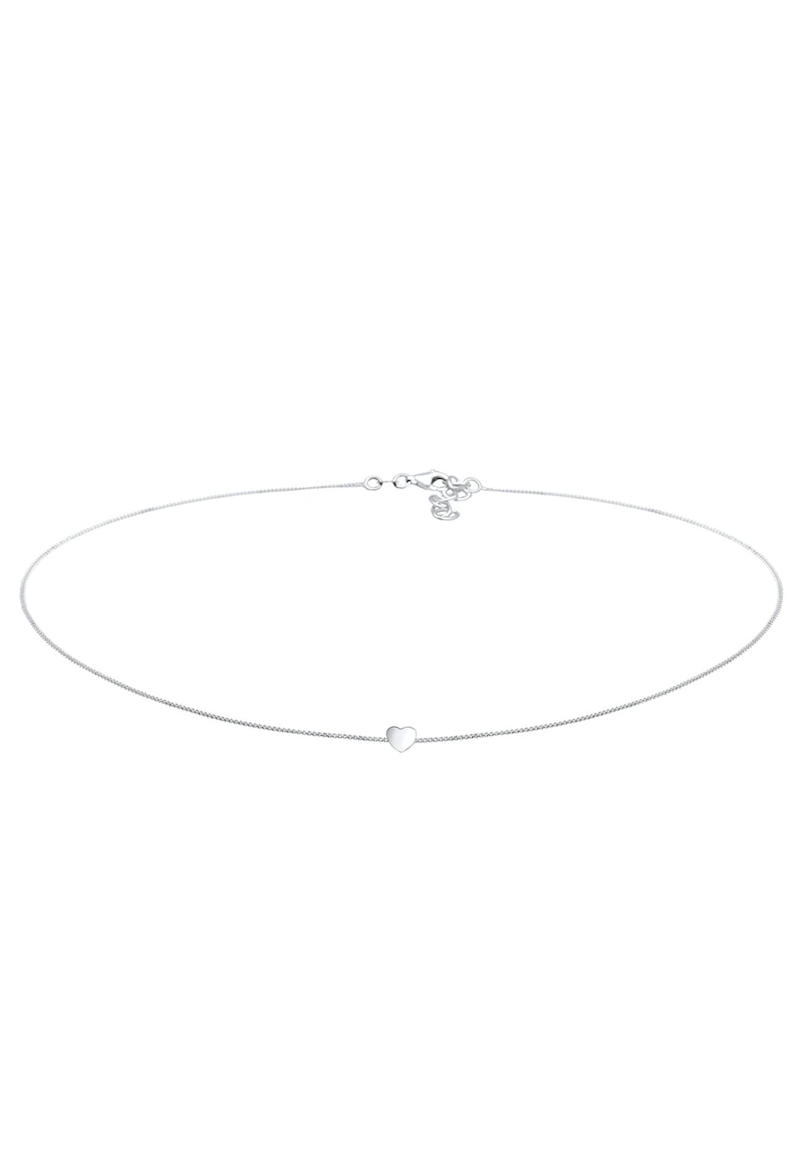 Elli Damski Choker zawieszka filigranowa serce w srebrze próby 925 Sterling Silver Naszyjniki 1 ct