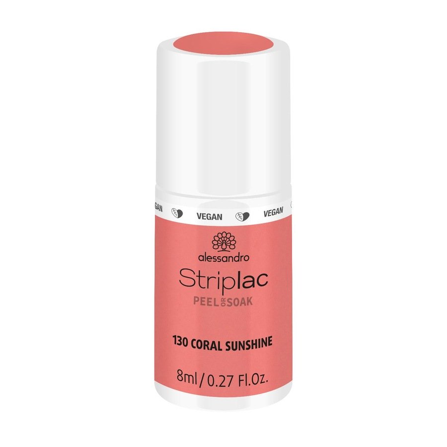 Alessandro Striplac STRIPLAC PEEL OR SOAK - VEGE Lakiery do paznokci 8 ml 130 - CORAL SUNSHINE