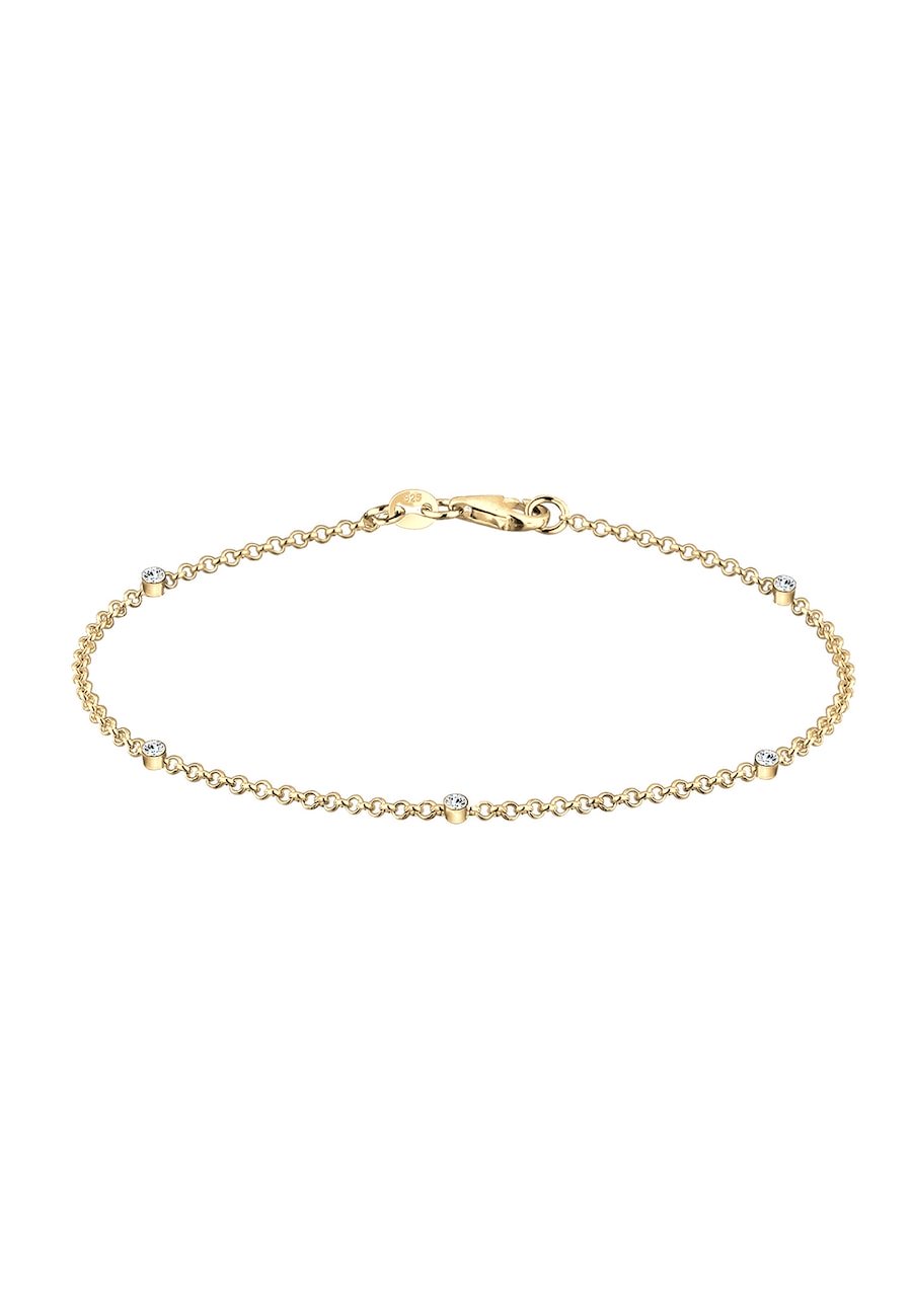 Elli Filigranowa damska bransoletka z kryształkami ze srebra próby 925 Bransoletki 1 ct Damski