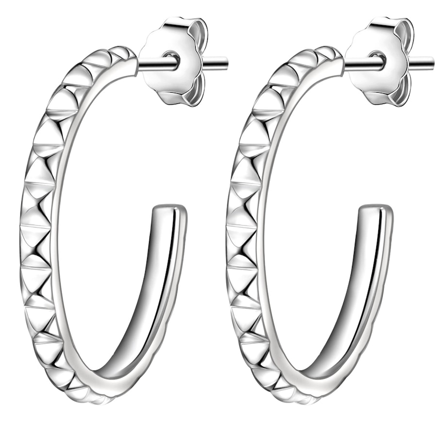 Glanzstücke München Srebrne kolczyki kreole srebro wysokiej próby srebrny Kolczyki koła 1 ct Damski