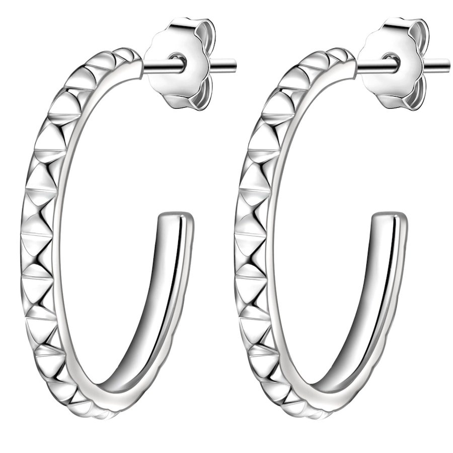 Glanzstücke München Srebrne kolczyki kreole srebro wysokiej próby srebrny Kolczyki koła 1 ct Damski
