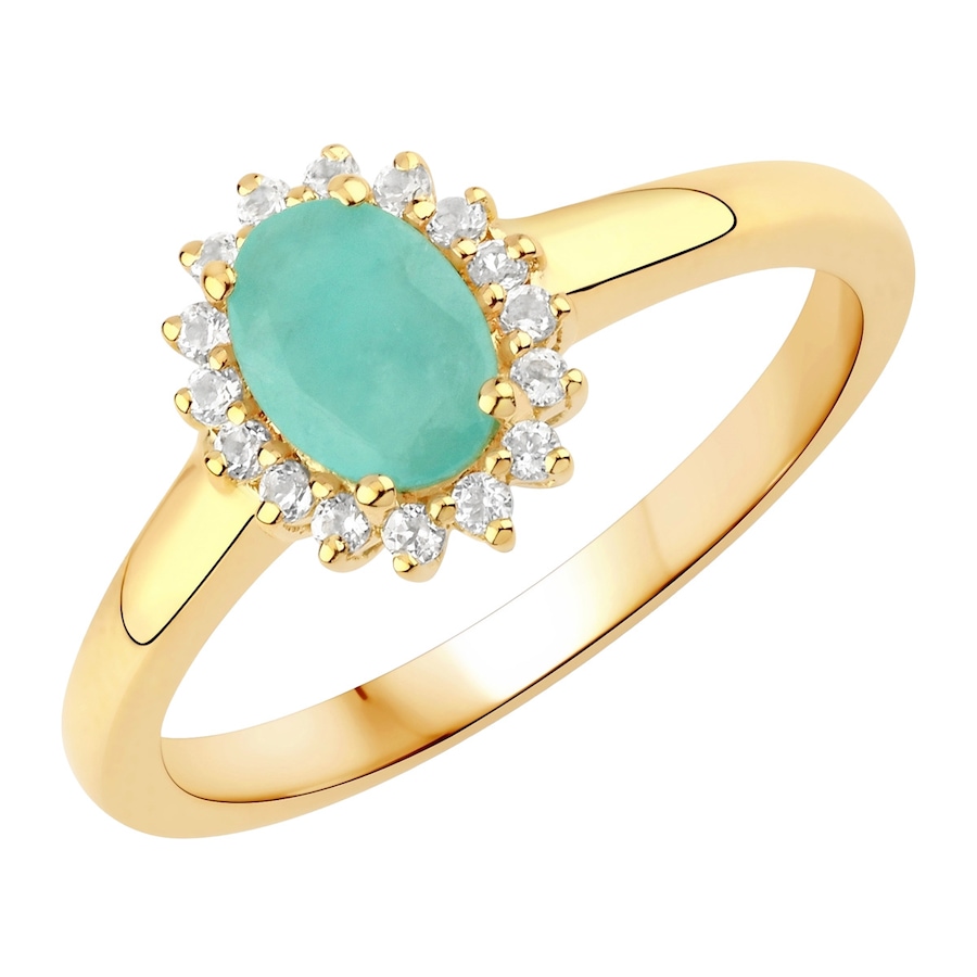 Rafaela Donata Pierścionek Srebro wysokiej próby Żółte złoto Pierścionki 1 ct Damski