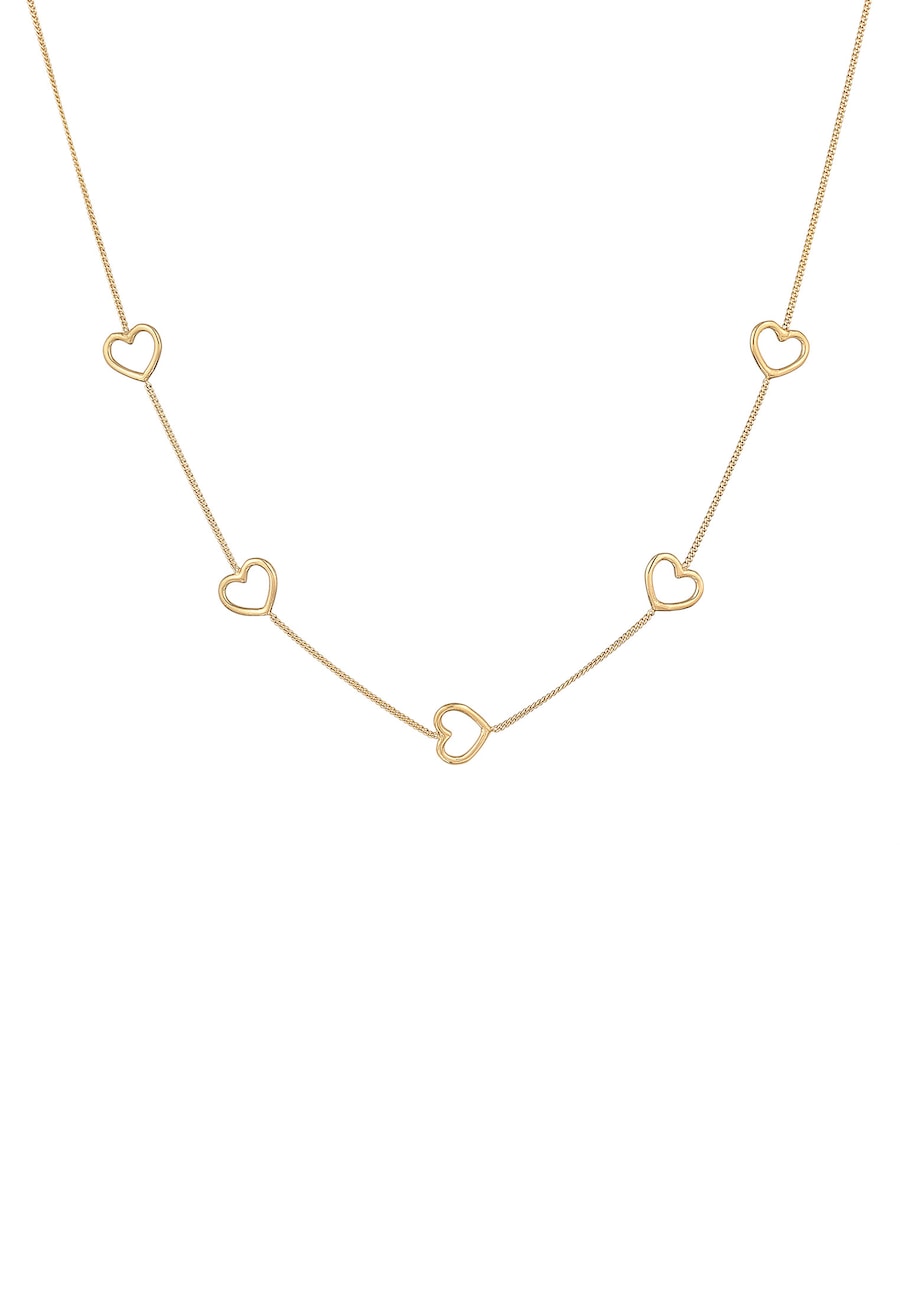 Elli Damskie symbol serca miłości wycięte w srebrze próby 925 Sterling Silver Naszyjniki 1 ct