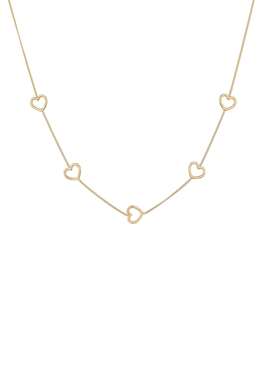 Elli Damskie symbol serca miłości wycięte w srebrze próby 925 Sterling Silver Naszyjniki 1 ct