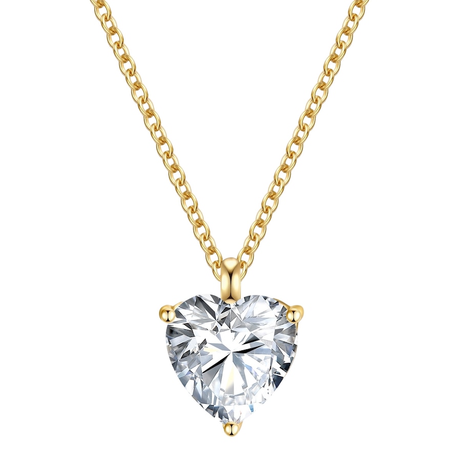 Rafaela Donata Łańcuszek Serce z Srebro wysokiej próby w Żółte złoto Naszyjniki 1 ct Damski