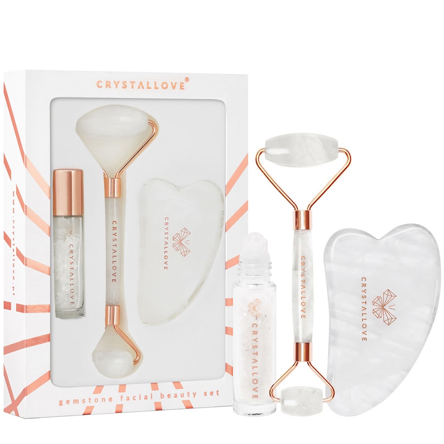 Crystallove Clear quartz beauty set Urządzenia do masażu twarzy 1 ct