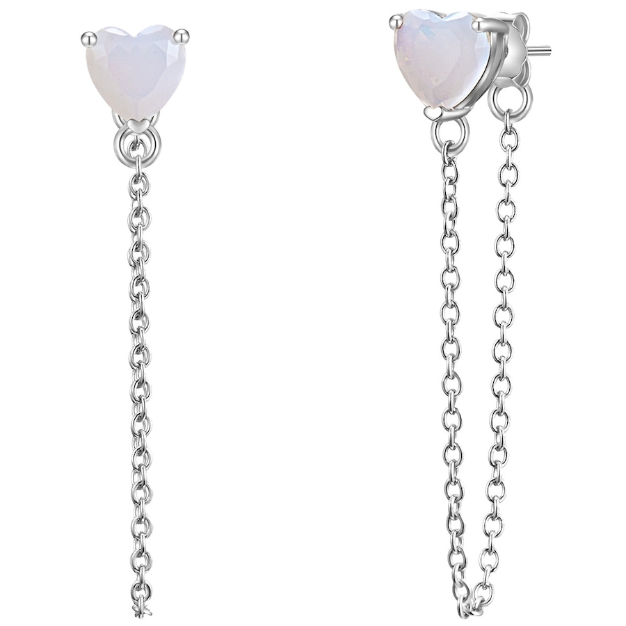 Glanzstücke München Kolczyki Serce z Srebro wysokiej próby w Srebrny 1 ct Damski