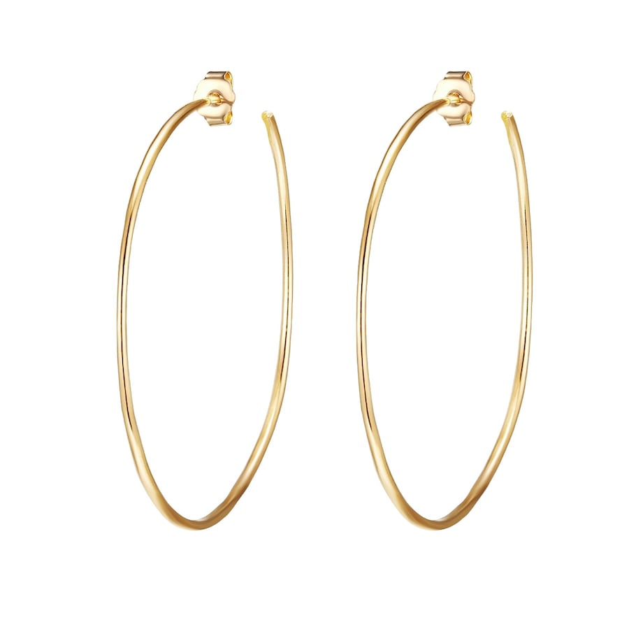 Glanzstücke München Srebrne kolczyki kreole srebro wysokiej próby różowe złoto Kolczyki koła 1 ct Damski