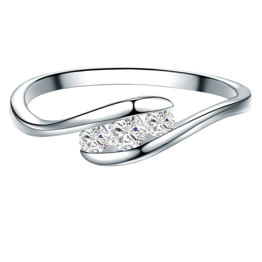 Trilani Srebrny pierścionek srebro wysokiej próby Topaz srebrny Pierścionki 1 ct Damski