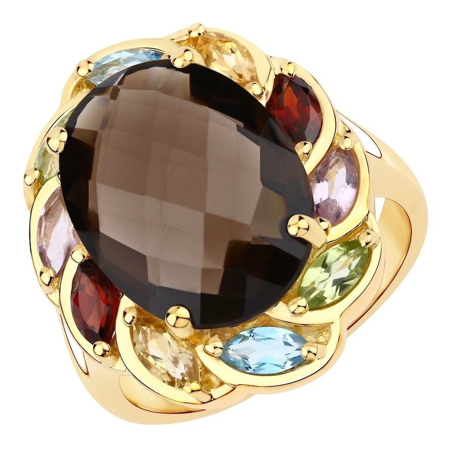 Rafaela Donata Pierścionek Srebro wysokiej próby Żółte złoto Pierścionki 1 ct Damski