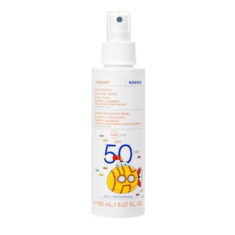 KORRES YOGHURT Komfort dla dzieci, do twarzy i ciała SPF50 Ochrona przeciwsłoneczna dla dzieci 150 ml
