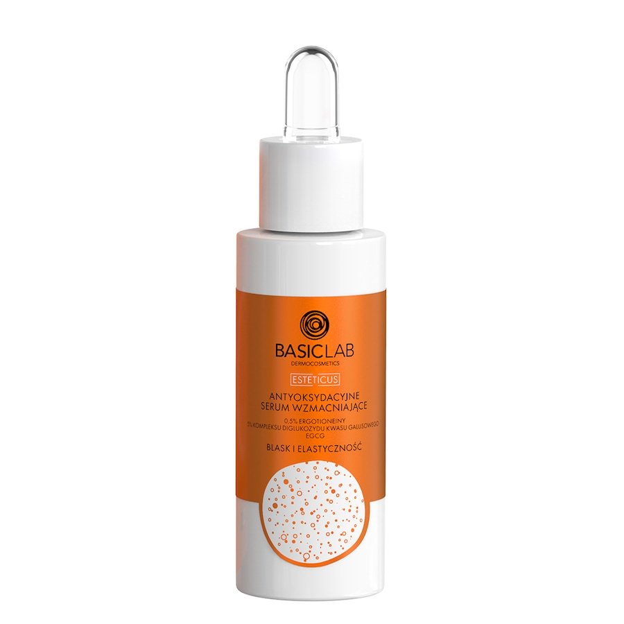 BasicLab BASICLAB DERMOCOSMETICS ESTETICUS ANTYOKSYDACYJNE SERUM WZMACNIAJĄCE 0,5% ERGOTIONEINY, 5% KOMPLEKSU DIGLUKOZYDU KWASU GALUSOWEGO, EGCG 30 ml
