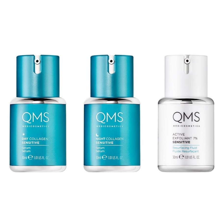 QMS Medicosmetics Collagen System Sensitive 3-Step Routine Set Zestawy do pielęgnacji twarzy 1 ct