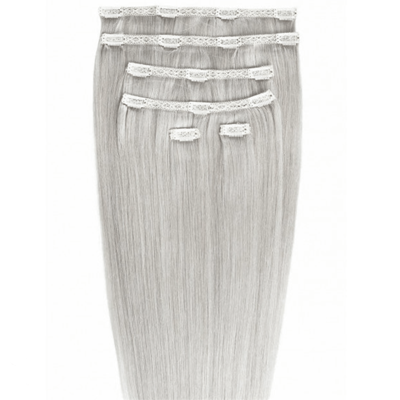 Gold24 Gold24 Przedłużenie włosów Clip-in #4 Brązowy - 60 cm Przedłużanie włosów 1 ct Srebrny