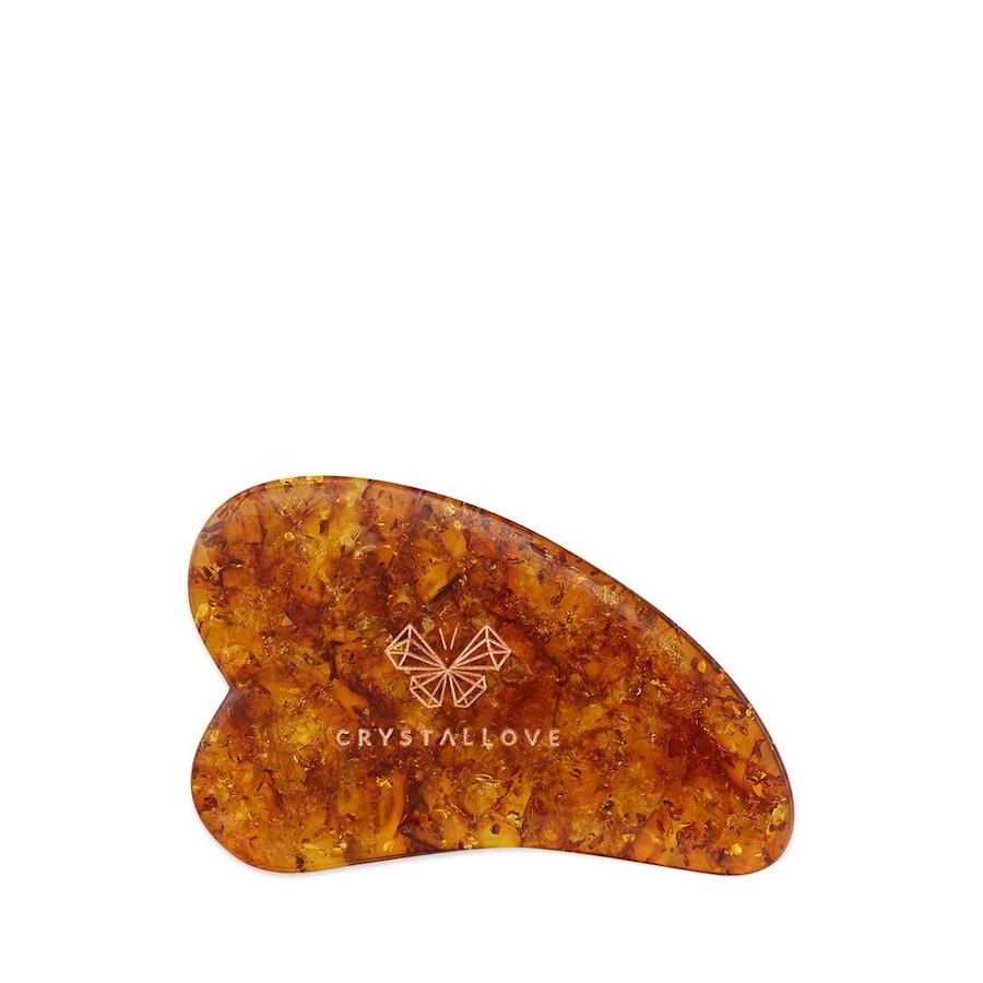 Crystallove Płytka do masażu twarzy gua sha z bursztynu koniak Urządzenia do masażu twarzy 1 ct