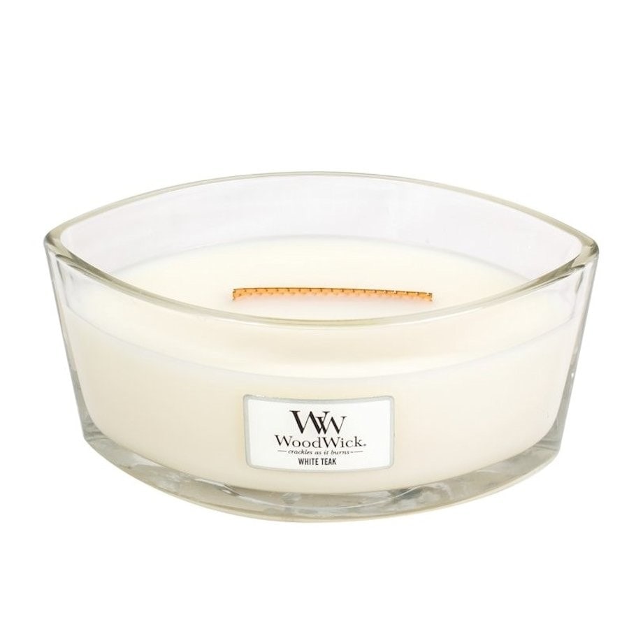 WoodWick ŚWIECA ŚREDNIA WHITE TEAK Świeczki 1497 g