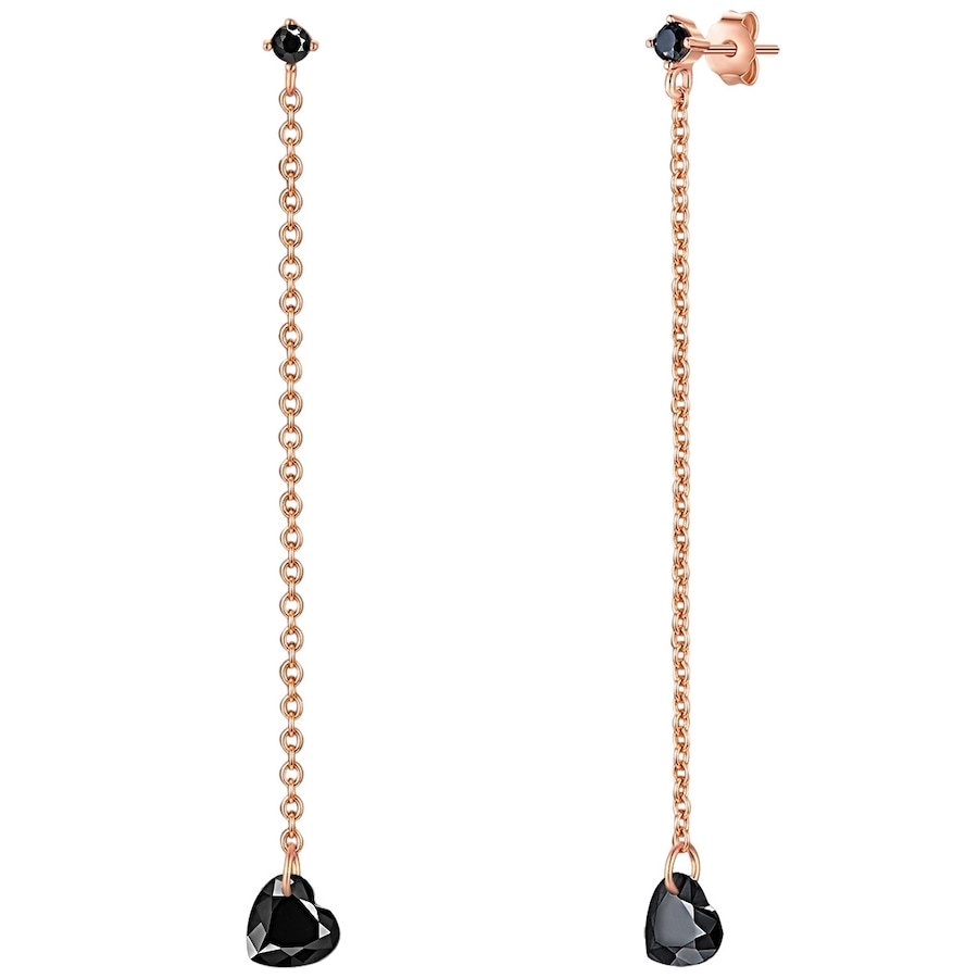 Glanzstücke München Kolczyki Serce z Srebro wysokiej próby w Różowy złoty 1 ct Damski