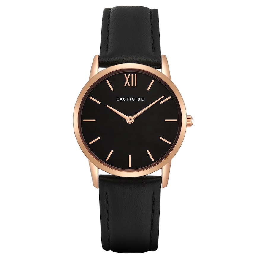 EASTSIDE Zegarek kwarcowy Upper Union Różowy złoty Skóra naturalna Czarny Zegarki damskie 1 ct Damski