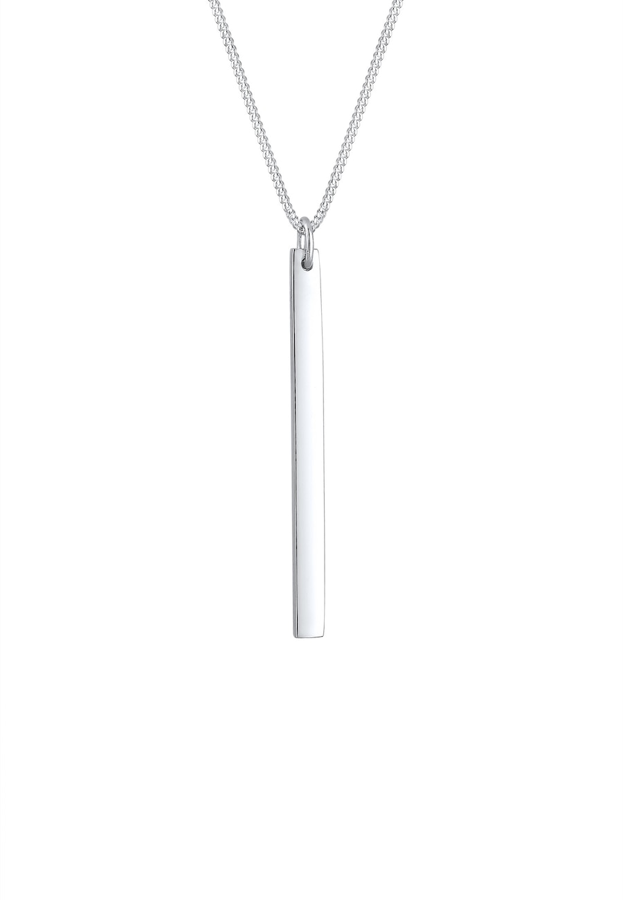 Elli Damski łańcuszek pancerka warstwowy Geo ze srebra próby 925 Sterling Silver Naszyjniki 1 ct