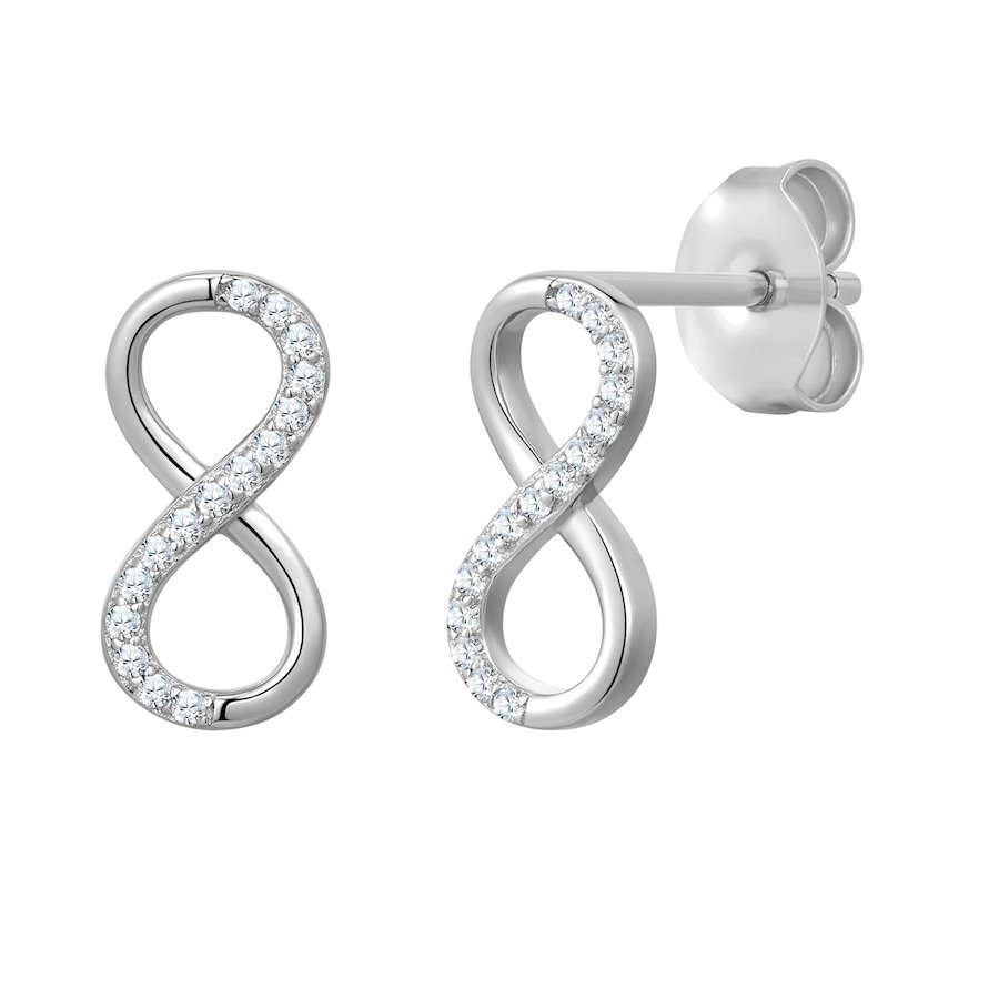Rafaela Donata Kolczyki Infinity Srebro wysokiej próby Srebrny 1 ct Damski