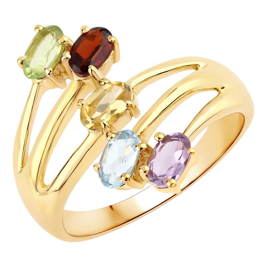 Rafaela Donata Pierścionek Srebro wysokiej próby Żółte złoto Pierścionki 1 ct Damski