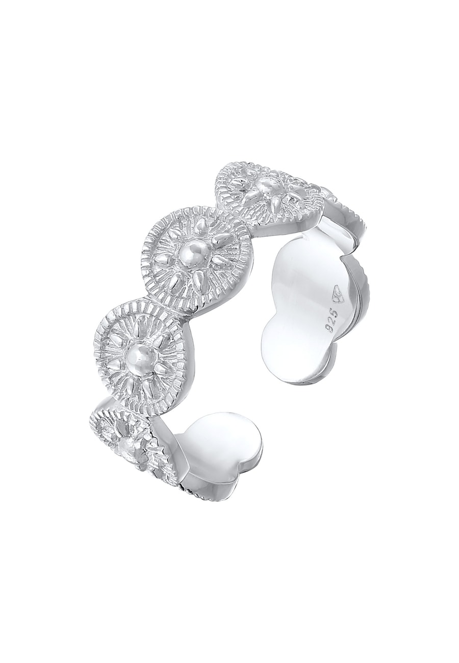 Elli Damska obrączka Sun Design Open ze srebra próby 925 Sterling Silver Pierścionki 1 ct Damski